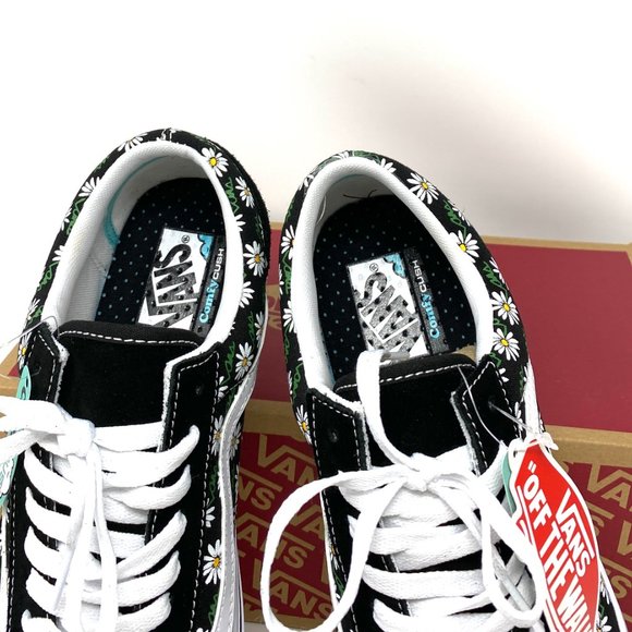 Vans Comfycush Old S Flower Black Canvas Skate Sneakers Mens Size 11 VN0A3WMA49K - Picture 4 of 11